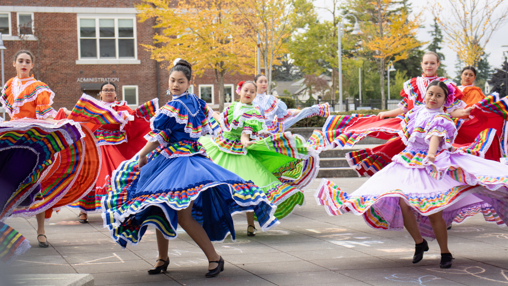 Students dance at the high school
