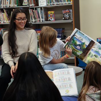 Students reading aloud