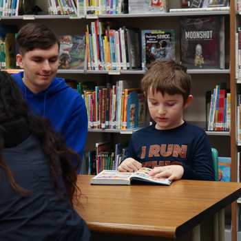 Students reading aloud