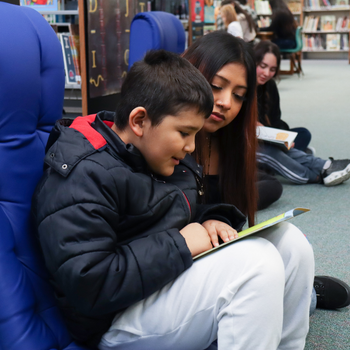 Students reading aloud