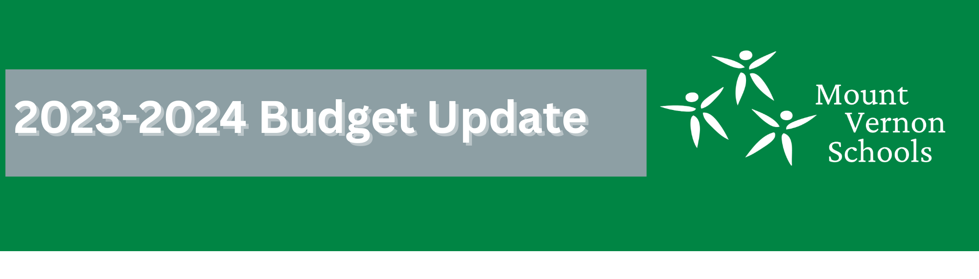 Green background with Budget Update 2023