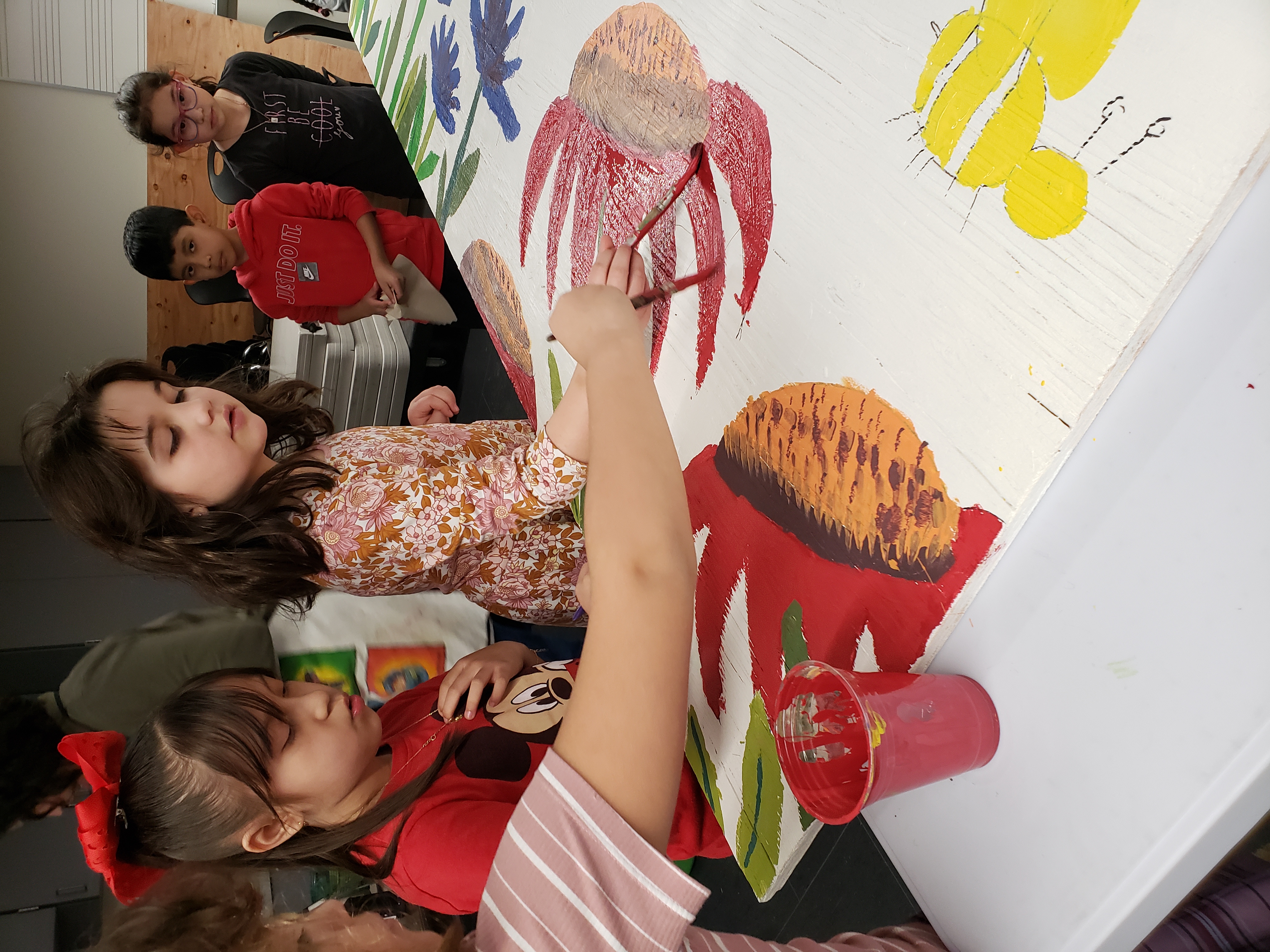 Photo of students painting