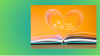 Picture of book with a heart