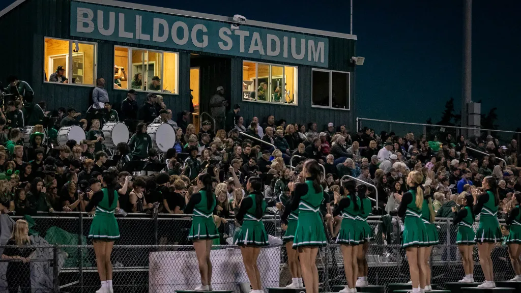 Students at a football game